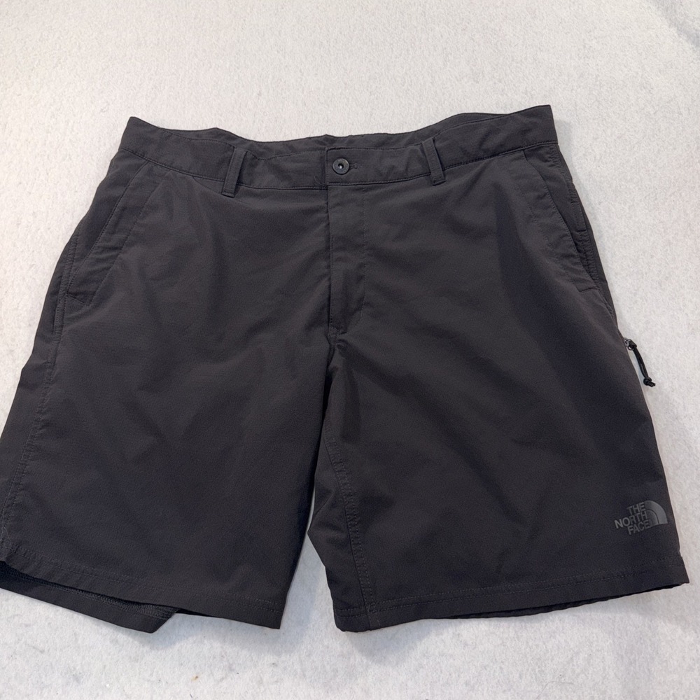 The North Face Men's 38 Shorts Flash Dry Black Zip Pocket Hiking Outdoor Utility